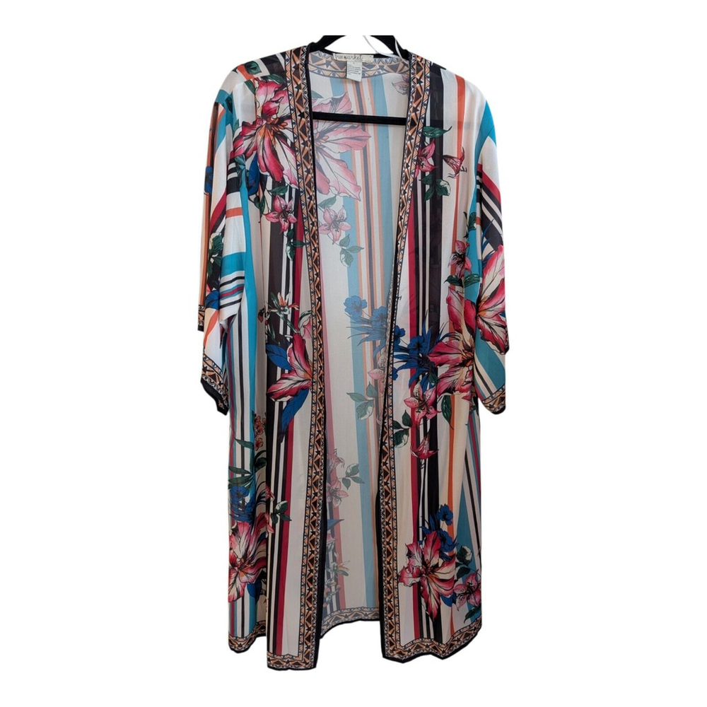 FreeMarket by Flying Tomato Asian Inspired Open Kimono Large - Picture 3 of 10